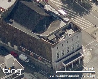 The Old Vic is the white-faced building. Click for a map.