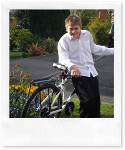 Age 12, with New Bike - April 2008