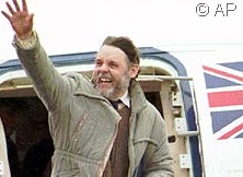FREE AT LAST_Terry Waite arriving at RAF Lyneham airbase in the UK following a 5-year ordeal.