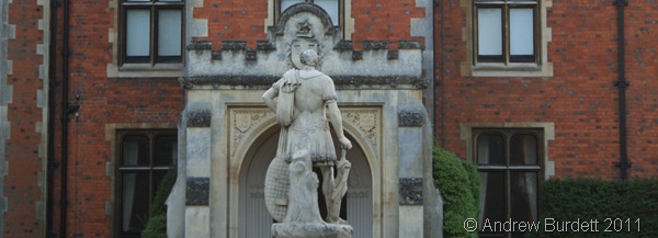 STANDING TALL_A statue at the front of Taplow Court.