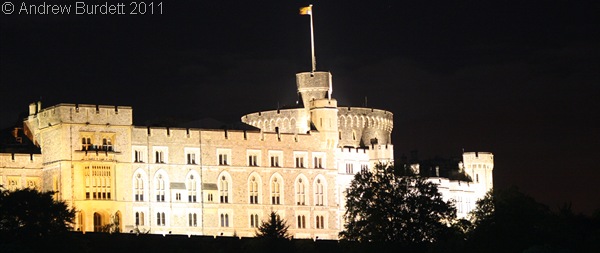 CASTLE BY KNIGHT_Windsor Castle, illuminated, as viewed from Home Park.
