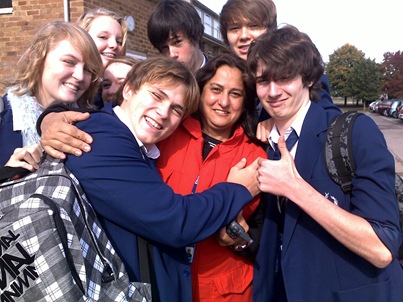 Nasreen Sharriff, surrounded by me and my classmates and peers.