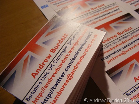 A PLEASURE DOING BUSINESS_The printed business cards, with my contact details on.