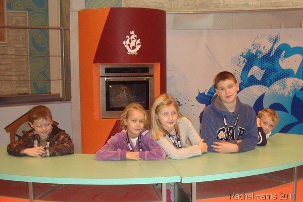 THE FULL SET-UP_Children from the St Luke's group try out the old Blue Peter set.