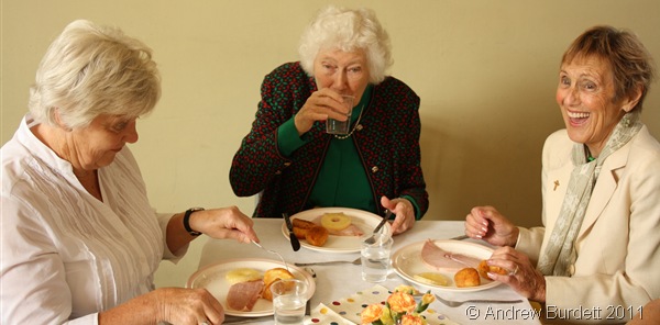 GOOD OLD CHUCKLE_Parishioners enjoying the Harvest Lunch.