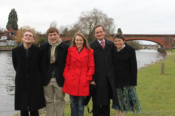 HAPPY CHRISTMAS_Our annual riverside family photograph for the year of 2011.