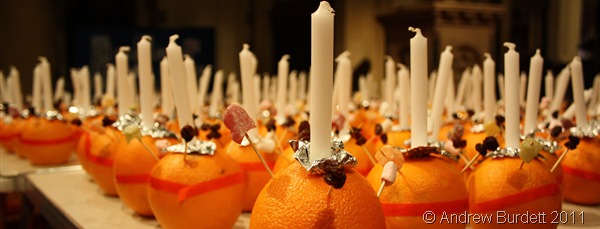 FRUITY SERVICE_Christingles ready for distribution tomorrow.