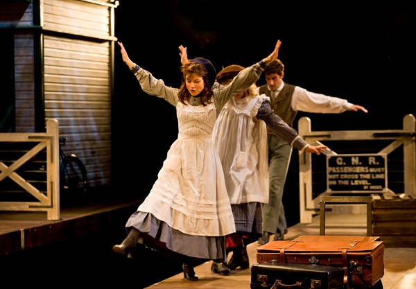 THE RAILWAY CHILDREN_The three children are played by adult actors, looking back on their childhood.
