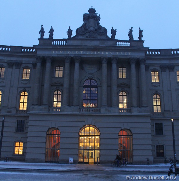THE HUMBOLD UNIVERSITY: This university building is outside the square where the anti-Nazi books were burned. (IMG_7790)