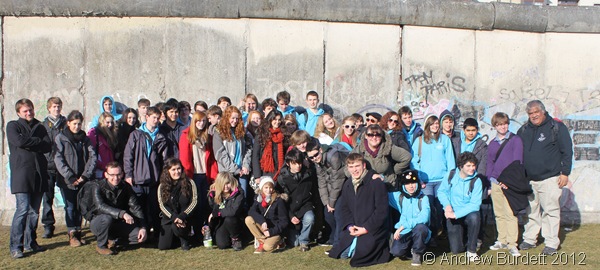 GROUP PHOTO: Taken by tour leader Chris from organiser NST, this is our party at the Berlin Wall. (IMG_8121)