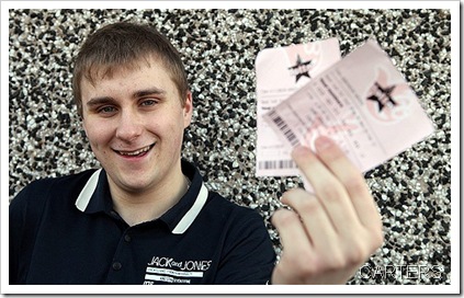 LUCKY STAR: Teenager Richard Kitching tidied up when he found a lottery ticket worth £52,981.