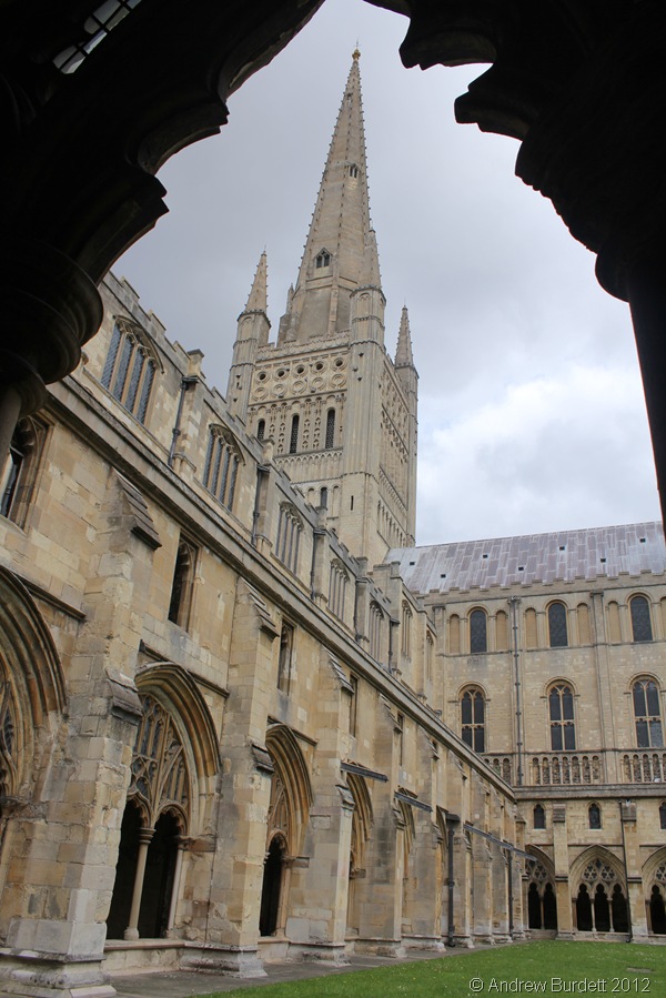 INSPIRING: The huge spire of the cathedral, seen from the cloisters. (160_IMG_1885_ARB)