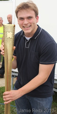 SHEER DELIGHT: I was delighted to get to hold a real Olympic torch, used earlier yesterday. (IMG_8651)