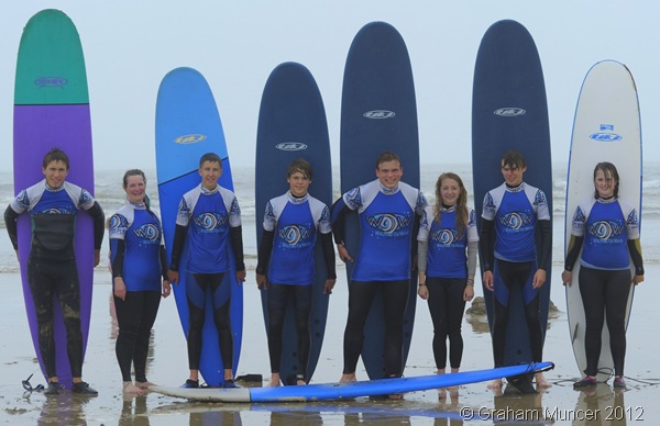 SURF'S UP: With our boards at the end of a great surf session. (0768_20120808_DSC3564_GrahamMuncer)