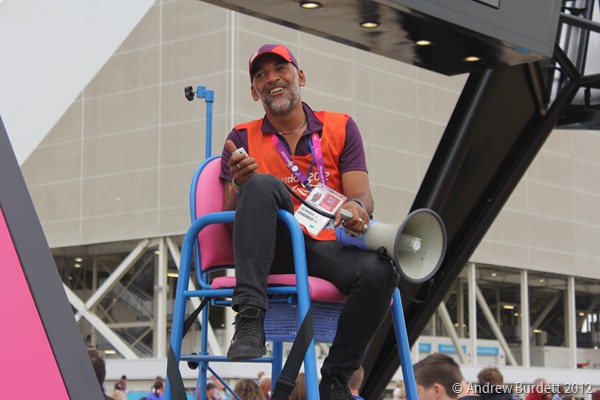 TRUE HEROES: It's the Games-Makers like Eldon Lecointe, pictured, that I believe we have so much to thank for a successful London 2012. (IMG_2714)