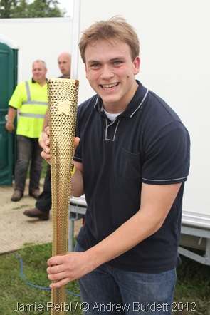 HOLDING THE TORCH: I was allowed to hold Emma Cuthbertson's Olympic Torch. (IMG_8651_JamieReibl/OXFORD)