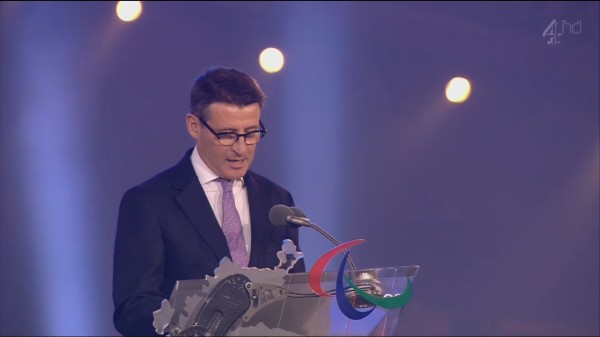 ROUSING SPEECH: Seb Coe delivered a closing speech that delighted the 80,000-strong crowd in the Stadium.