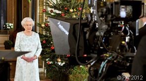 DELIVERING LINES TO CAMERA: The Queen's Christmas broadcast is expected to praise the 'splendid summer of sport' and our TeamGB Olympic and ParalympicsGB Paralympic athletes.