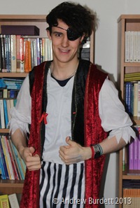 OOH-ARRR: Finn Baxter in his pirate costume. (IMG_6639_ARB)