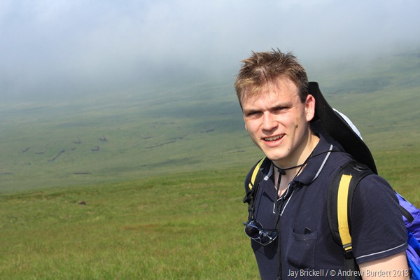 TROOPER: Andrew Burdett approaching the summit of Ingleborough (Peak Number 1). (IMG_6978)