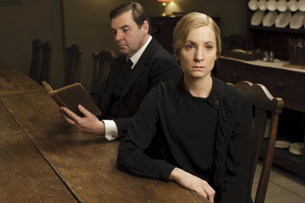 Brendan Coyle as John Bates and Joanne Froggatt as Anna Bates, in ITV's Downton Abbey.