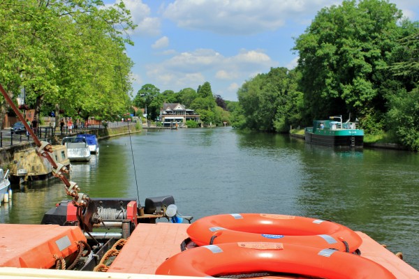 The Thames at Maidenhead, as seen from the party boat.