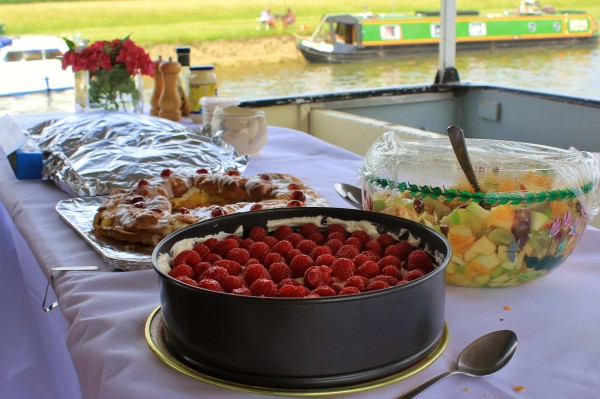 Puddings, made by Richard Burdett, followed the main course. The raspberry cheesecake proved especially popular!