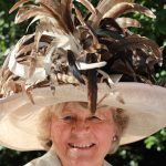 Margaret Burrows wore an impressive hat to the 'Glitz and Glamour' themed party.
