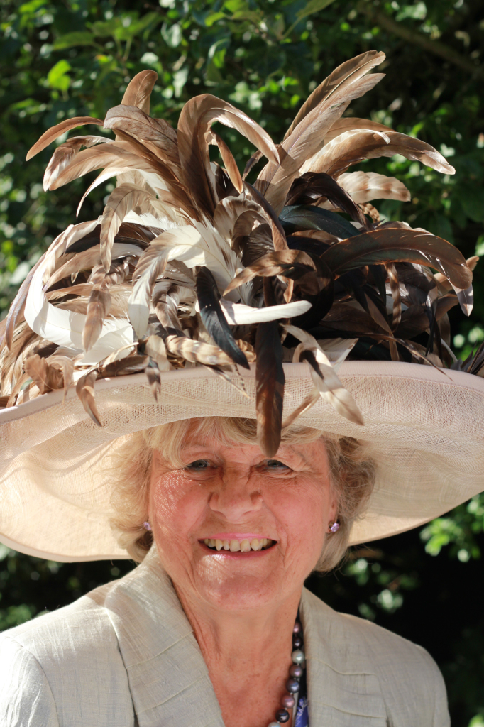 Margaret Burrows wore an impressive hat to the 'Glitz and Glamour' themed party.