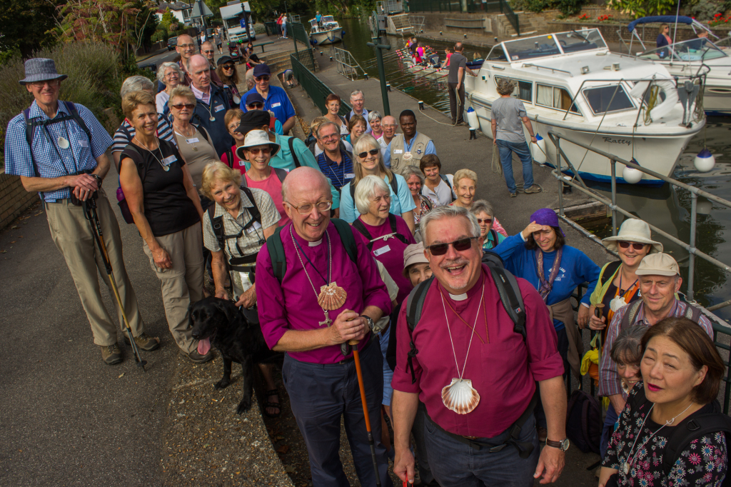Some of the Christian walkers who'd pilgrimed with Bishops John and Andrew.