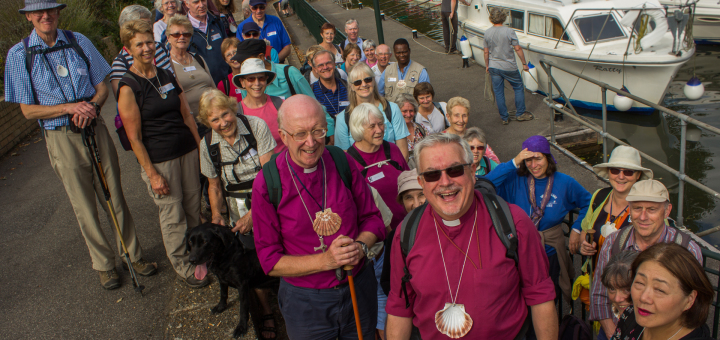 Some of the Christian walkers who'd pilgrimed with Bishops John and Andrew.