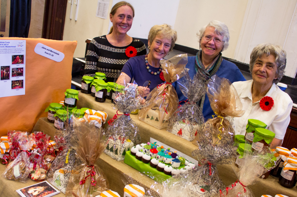Ladies from St Luke's Church, Maidenhead, at the helm of the Norfolk Road church's 'Harvest Produce' stall.