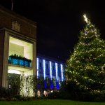 The 1960s Town Hall, which once doubled for a hospital in the Carry On films, is illuminated in dazzling new lights this Christmas.