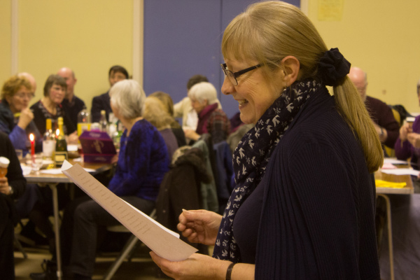 Revd Sally Lynch revealed answers to the quiz-sheets, spread among the tables at the start of the evening.
