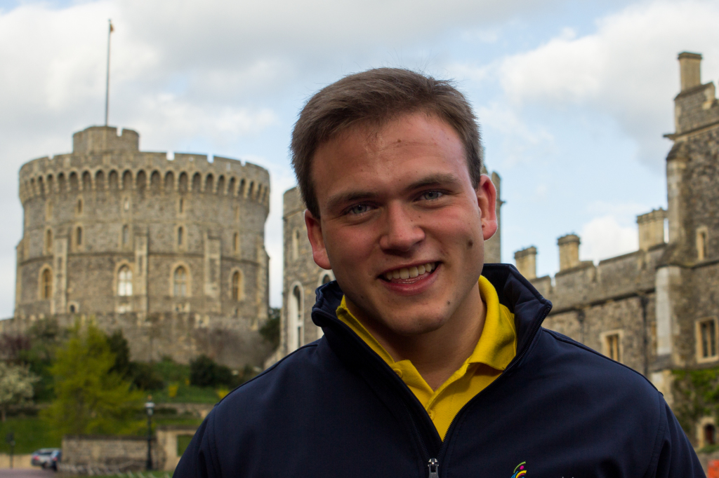 Andrew Burdett at Windsor Castle this evening, having sung Choral Evensong at St George's Chapel.