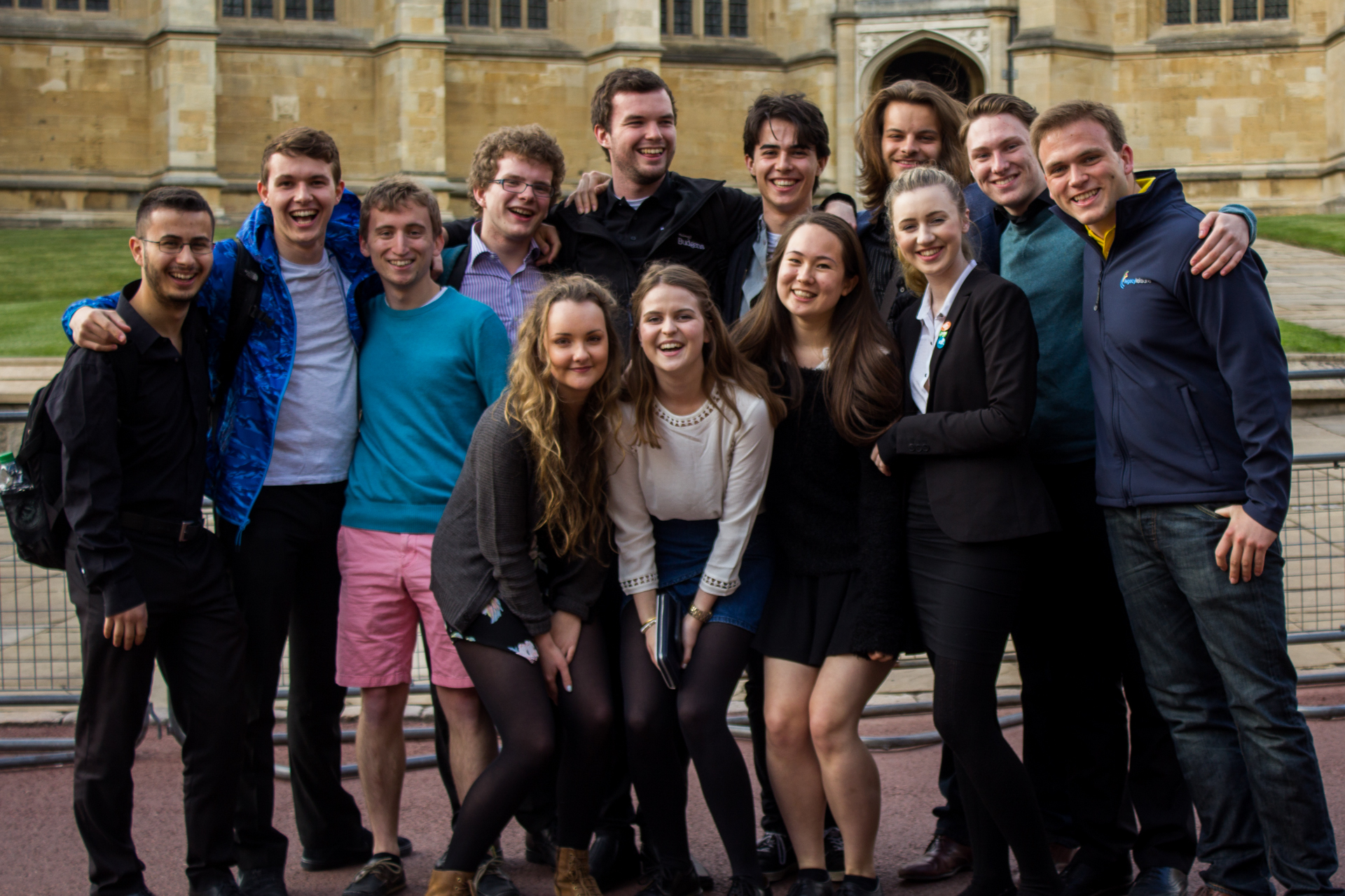 The 'Duo Crewo': some of Taplow Youth Choir's leavers, whose notorious late-night antics at Hotel Duo developed a strong sense of friendship.
