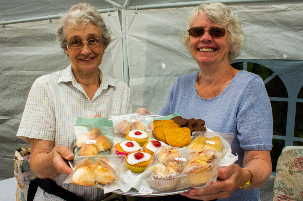 Carole Stevens and Ann Darracott manned the cake stall.