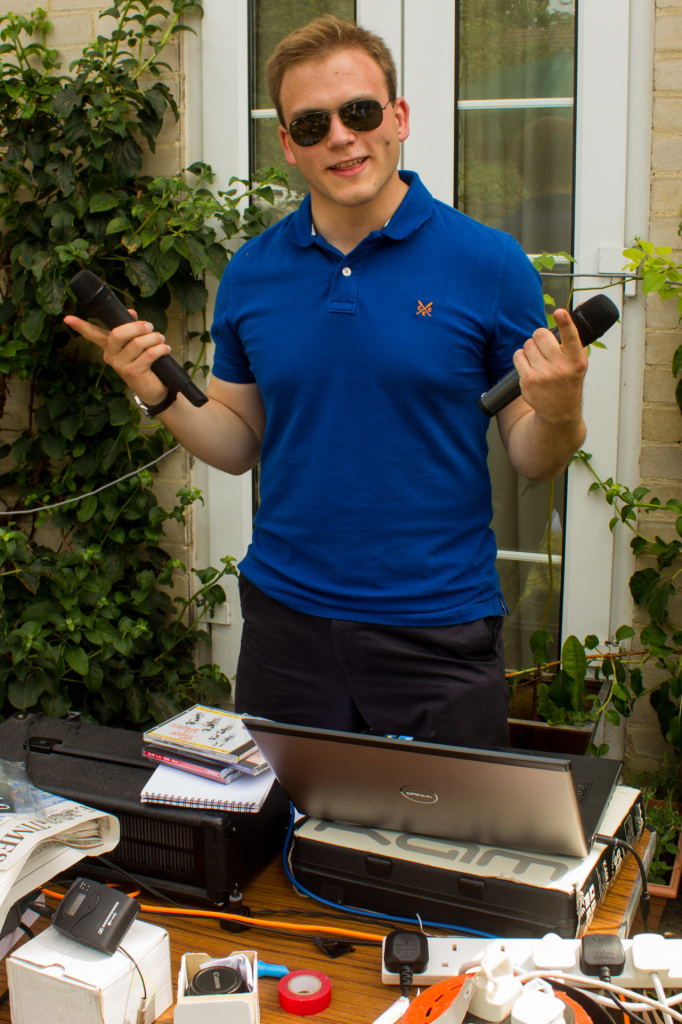 Andrew Burdett was again responsible for the church fete's PA system.